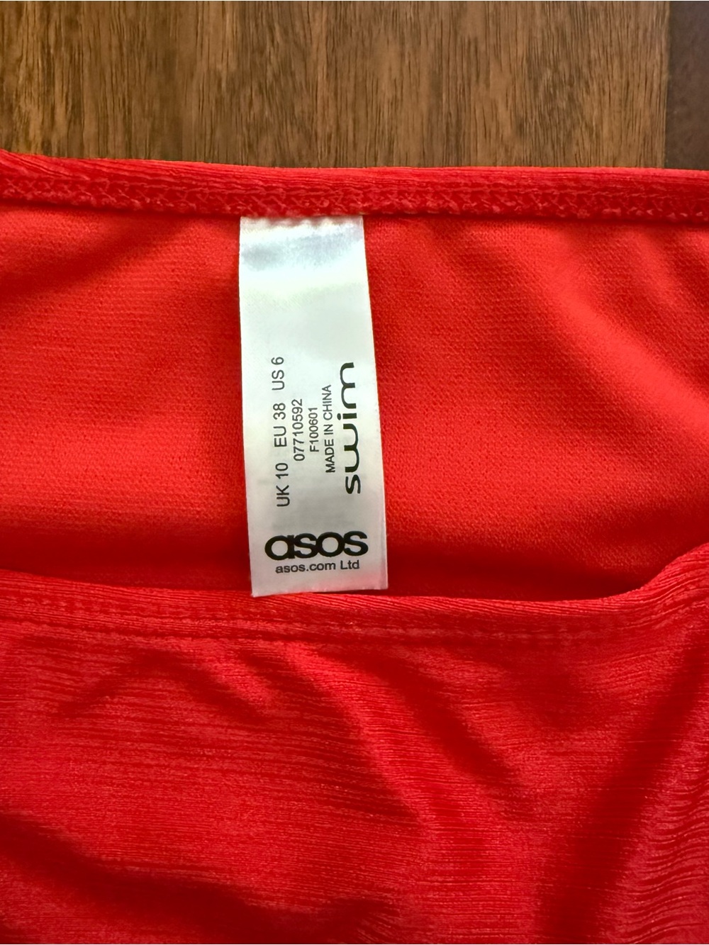 ASOS Red Ruffle Bikini Set Size 6 - Picture 3 of 3